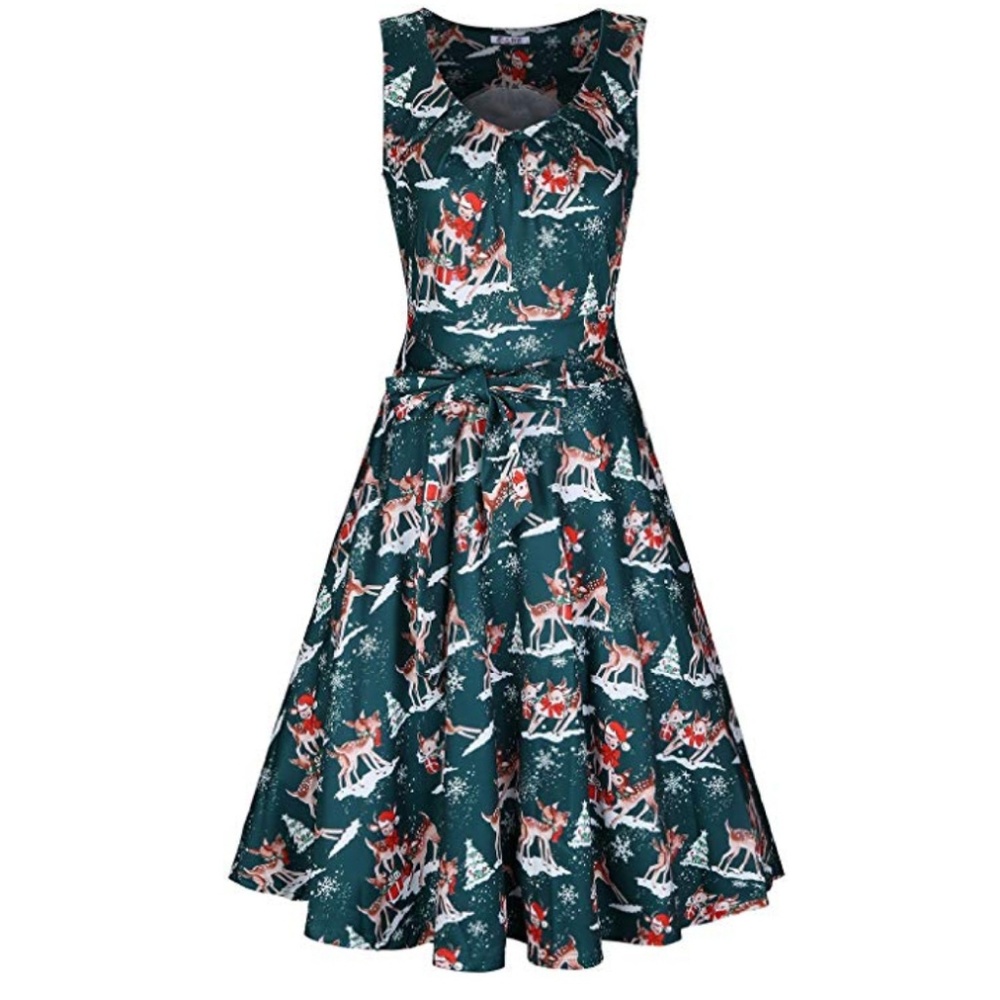 Adorable Deer Holiday Dress